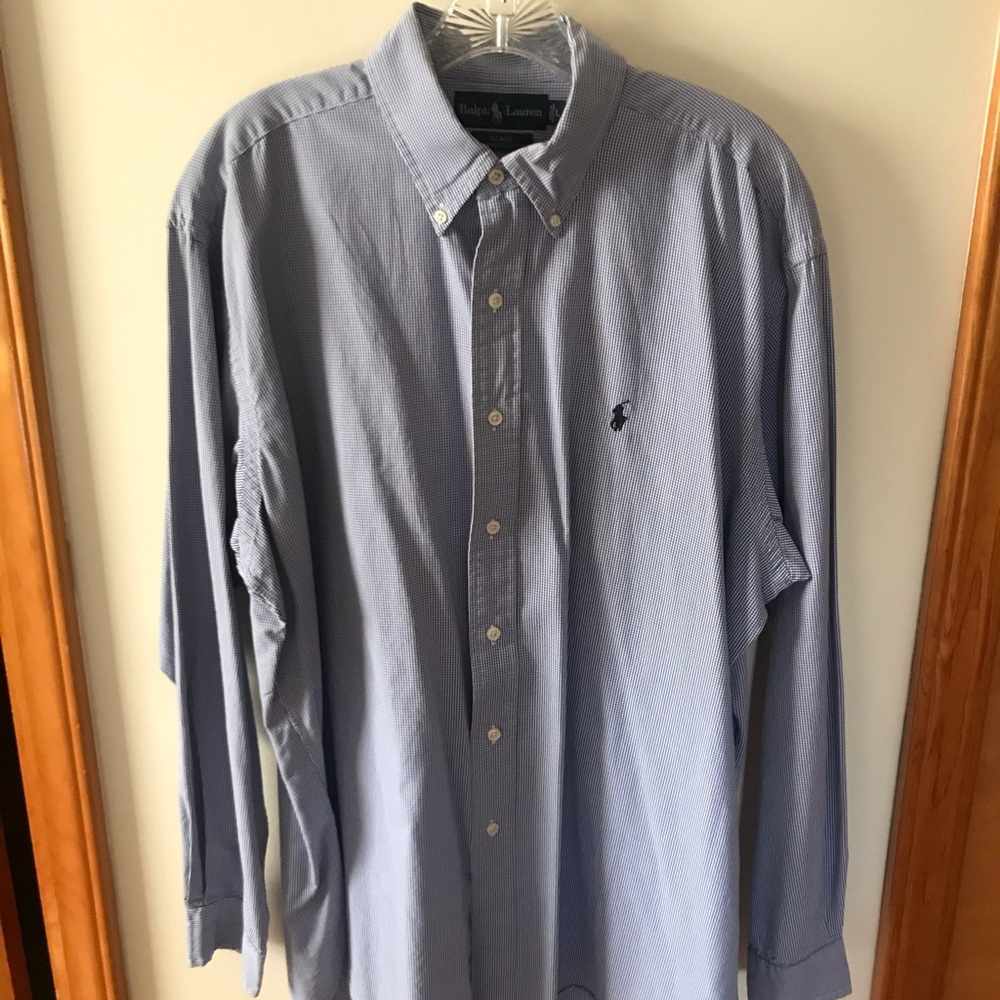 Ralph Lauren Dress Shirt Blake Fit Large
